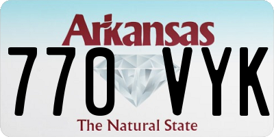 AR license plate 770VYK