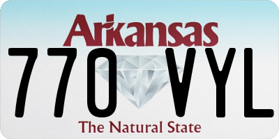 AR license plate 770VYL