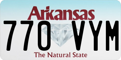 AR license plate 770VYM