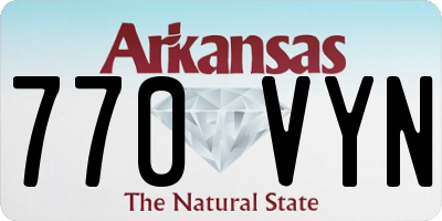 AR license plate 770VYN