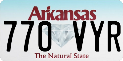 AR license plate 770VYR