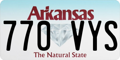 AR license plate 770VYS