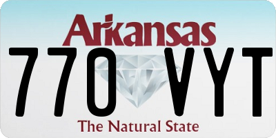 AR license plate 770VYT