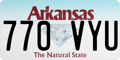 AR license plate 770VYU
