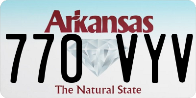 AR license plate 770VYV
