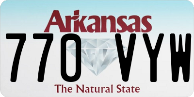 AR license plate 770VYW