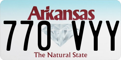 AR license plate 770VYY