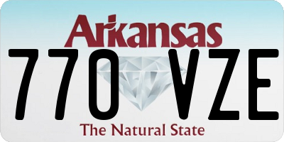 AR license plate 770VZE