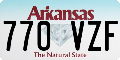 AR license plate 770VZF