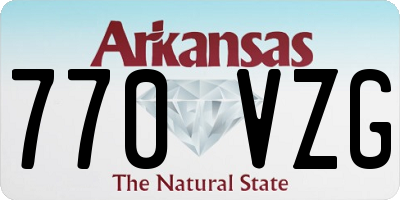 AR license plate 770VZG