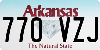 AR license plate 770VZJ