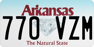 AR license plate 770VZM