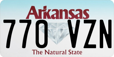 AR license plate 770VZN