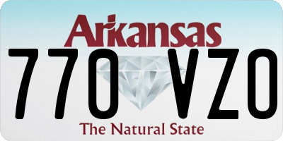 AR license plate 770VZO