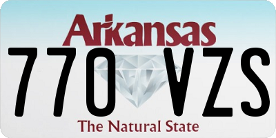 AR license plate 770VZS