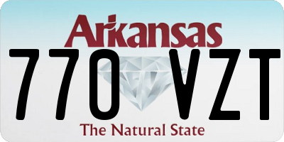 AR license plate 770VZT