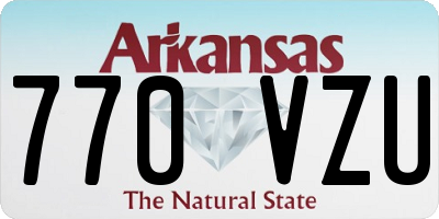AR license plate 770VZU