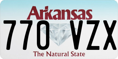 AR license plate 770VZX