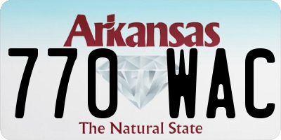 AR license plate 770WAC