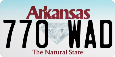 AR license plate 770WAD