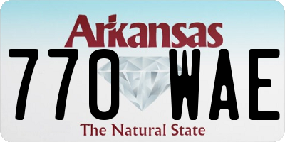 AR license plate 770WAE