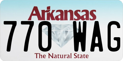 AR license plate 770WAG