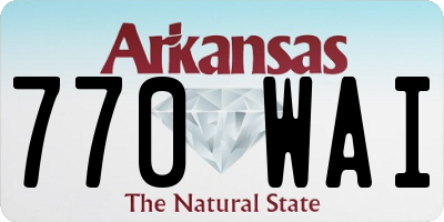 AR license plate 770WAI