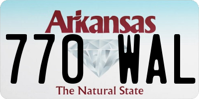 AR license plate 770WAL