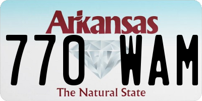 AR license plate 770WAM