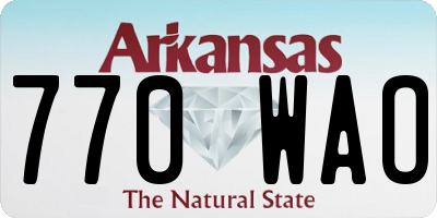 AR license plate 770WAO
