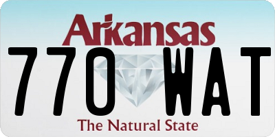 AR license plate 770WAT