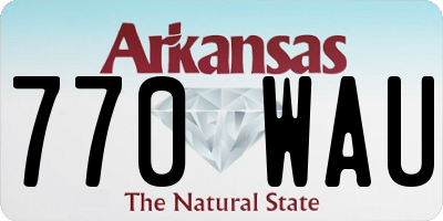 AR license plate 770WAU