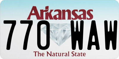 AR license plate 770WAW