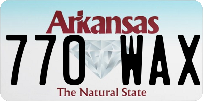 AR license plate 770WAX