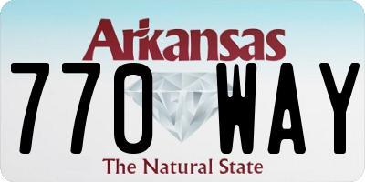 AR license plate 770WAY