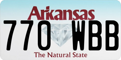 AR license plate 770WBB