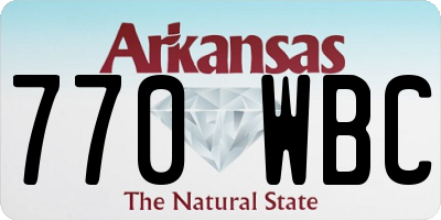 AR license plate 770WBC