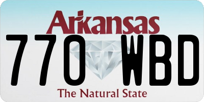 AR license plate 770WBD