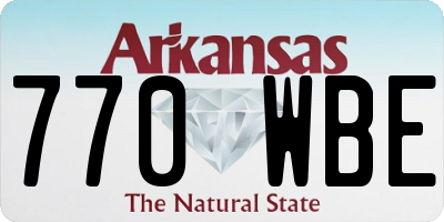 AR license plate 770WBE