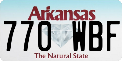 AR license plate 770WBF