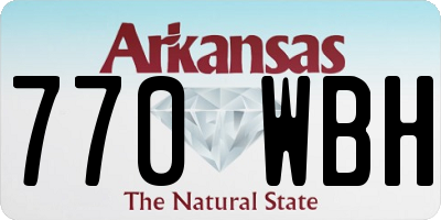 AR license plate 770WBH