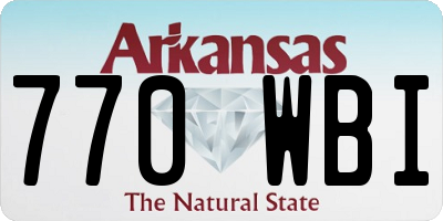 AR license plate 770WBI