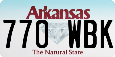 AR license plate 770WBK