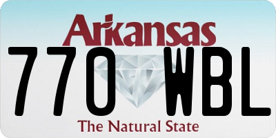 AR license plate 770WBL