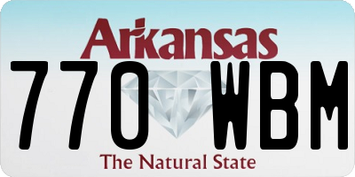 AR license plate 770WBM