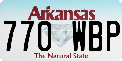 AR license plate 770WBP
