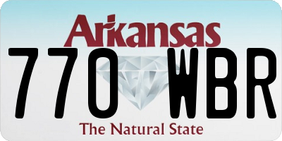 AR license plate 770WBR