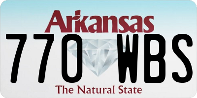 AR license plate 770WBS