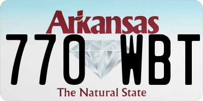 AR license plate 770WBT