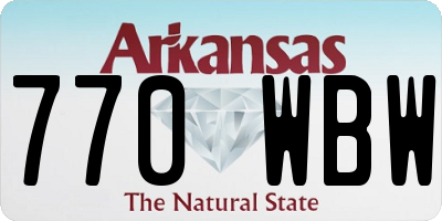AR license plate 770WBW
